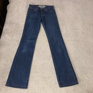 J BRAND Womens Mid Rise Straight Leg Dark Wash Stretch Denim Jeans Sz 24